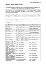 Les équipements municipaux