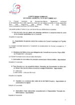 Compte Rendu Sommaire CM du 30/09/21